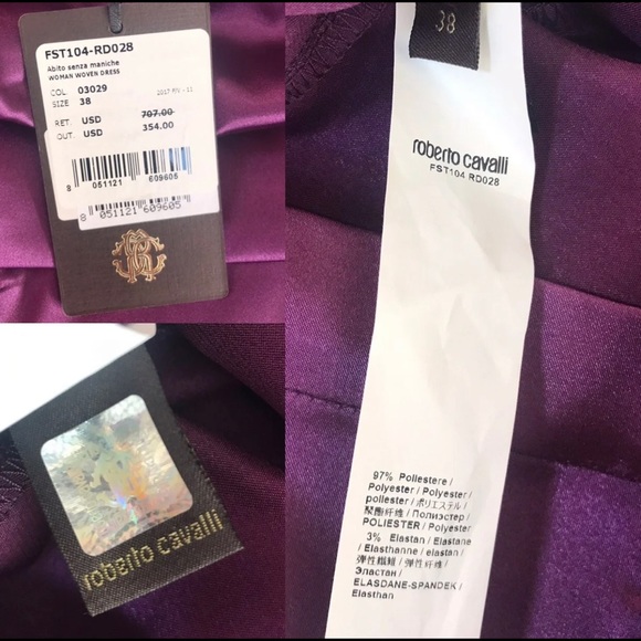 💜*SOLD*Last one!🔥Roberto Cavalli Cocktail Dress - Picture 8 of 16